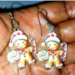 Holiday Gingerbread CRAFTED Dangle Earrings